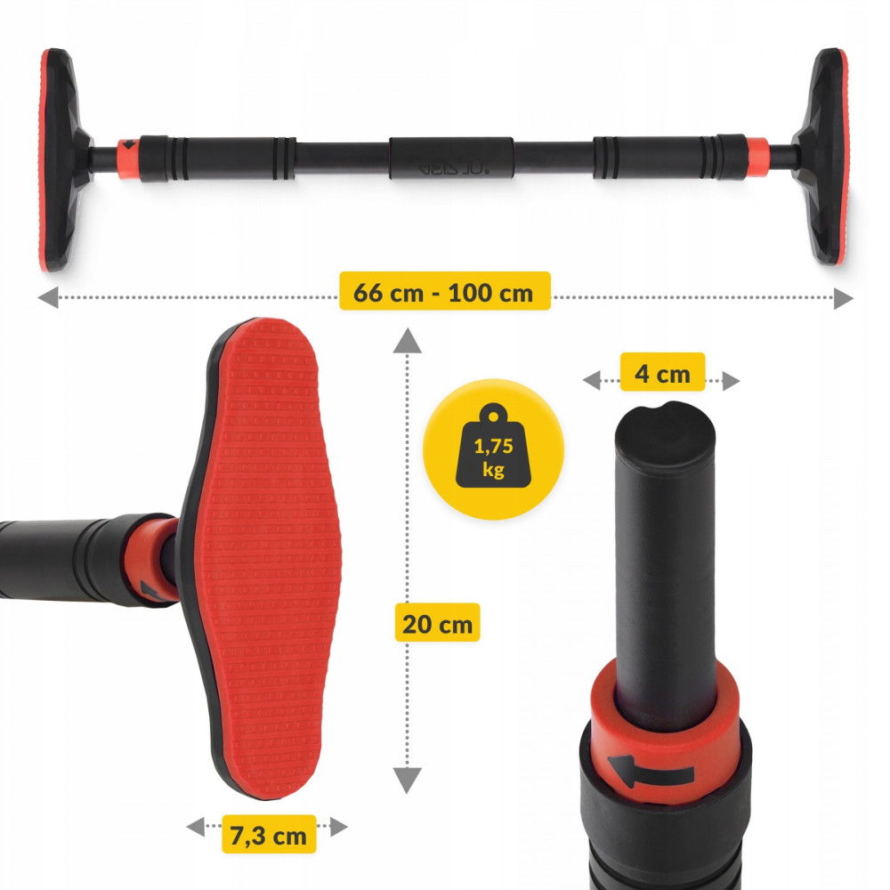 Турнік розсувний 4FIZJO ULTRA 66-100 см 4FJ0607 (P-5905973400336)