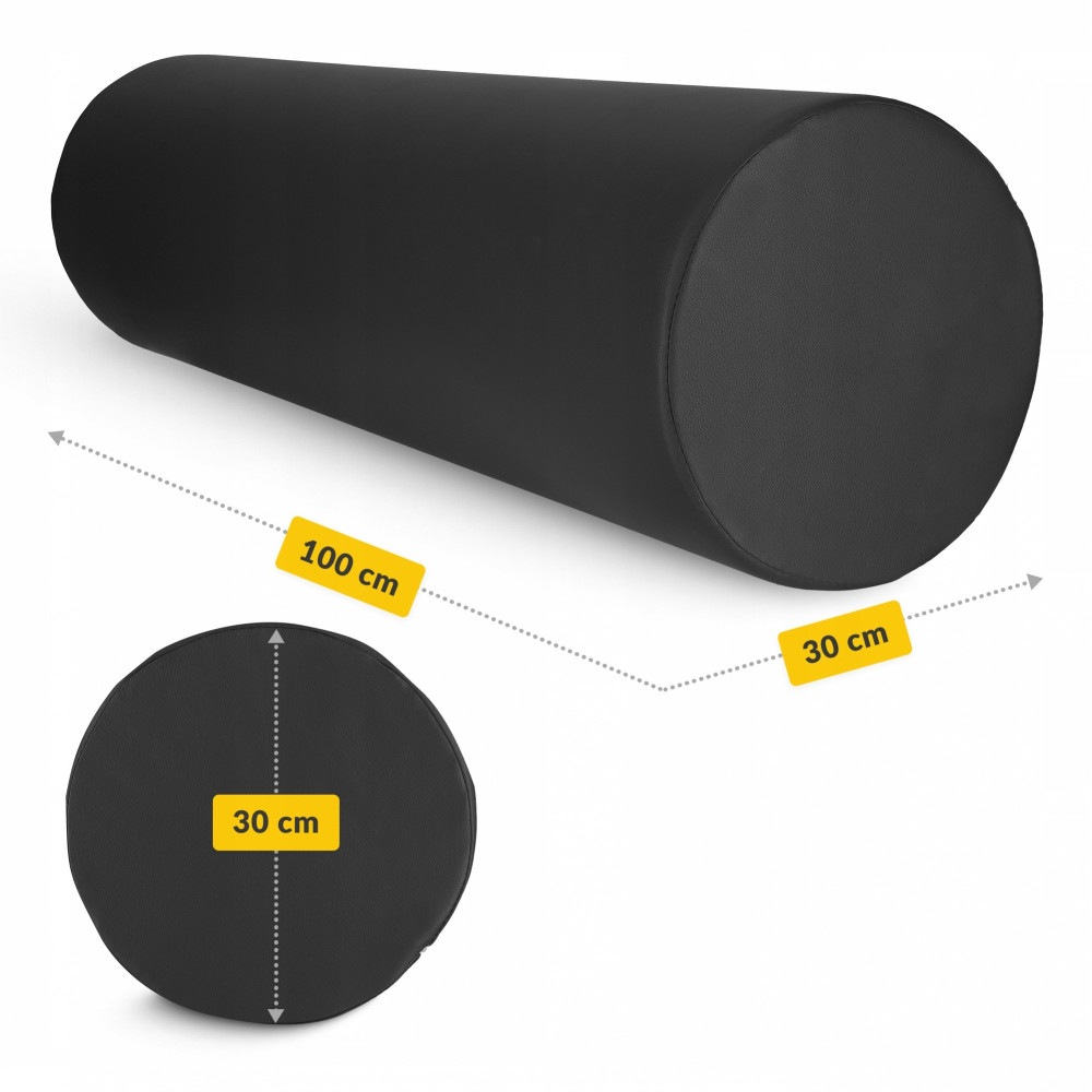 Валик для реабілітації та масажу 4FIZJO 100 x 30 см Black (P-5905973402965)