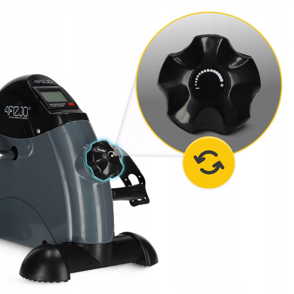 Міні велотренажер 4FIZJO Active 2 в 1 для рук та ніг MBIKE02 Grey/Black (P-5905973401708)