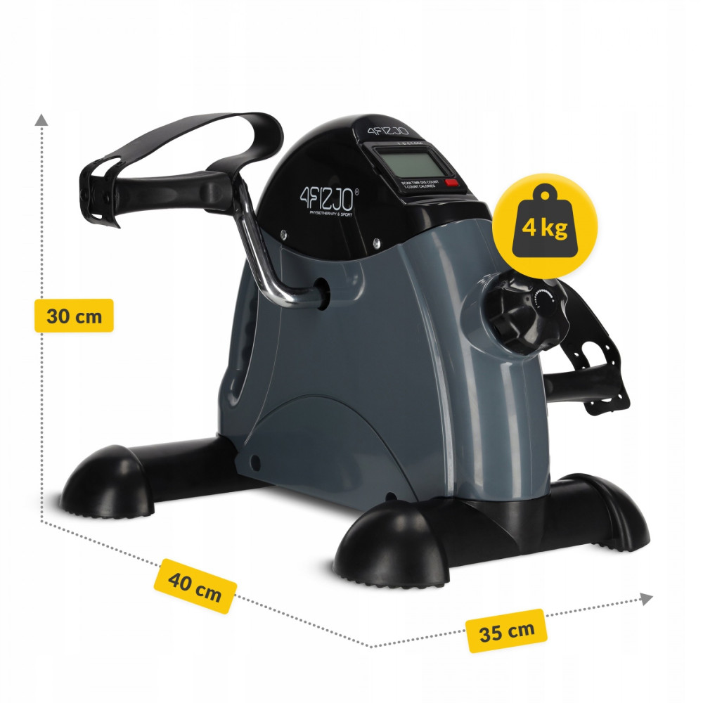 Міні велотренажер 4FIZJO Active 2 в 1 для рук та ніг MBIKE02 Grey/Black (P-5905973401708)