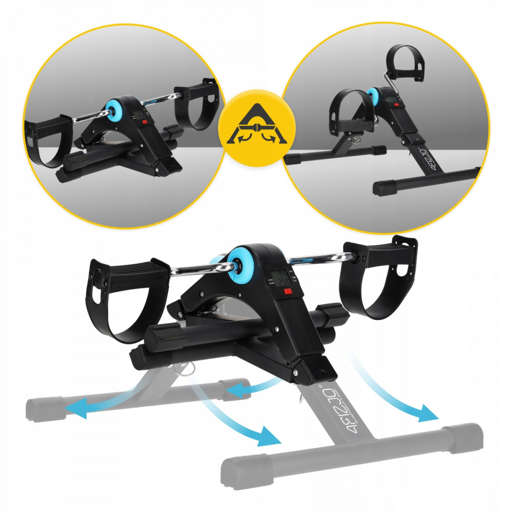 Міні велотренажер 4FIZJO Mini 2 в 1 для рук та ніг MBIKE03 Black/Blue (P-5905973401685)