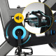 Велотренажер спиннинговый (спинбайк) 4FIZJO Racing SBIKE01 Black/Blue (P-5905973401654)