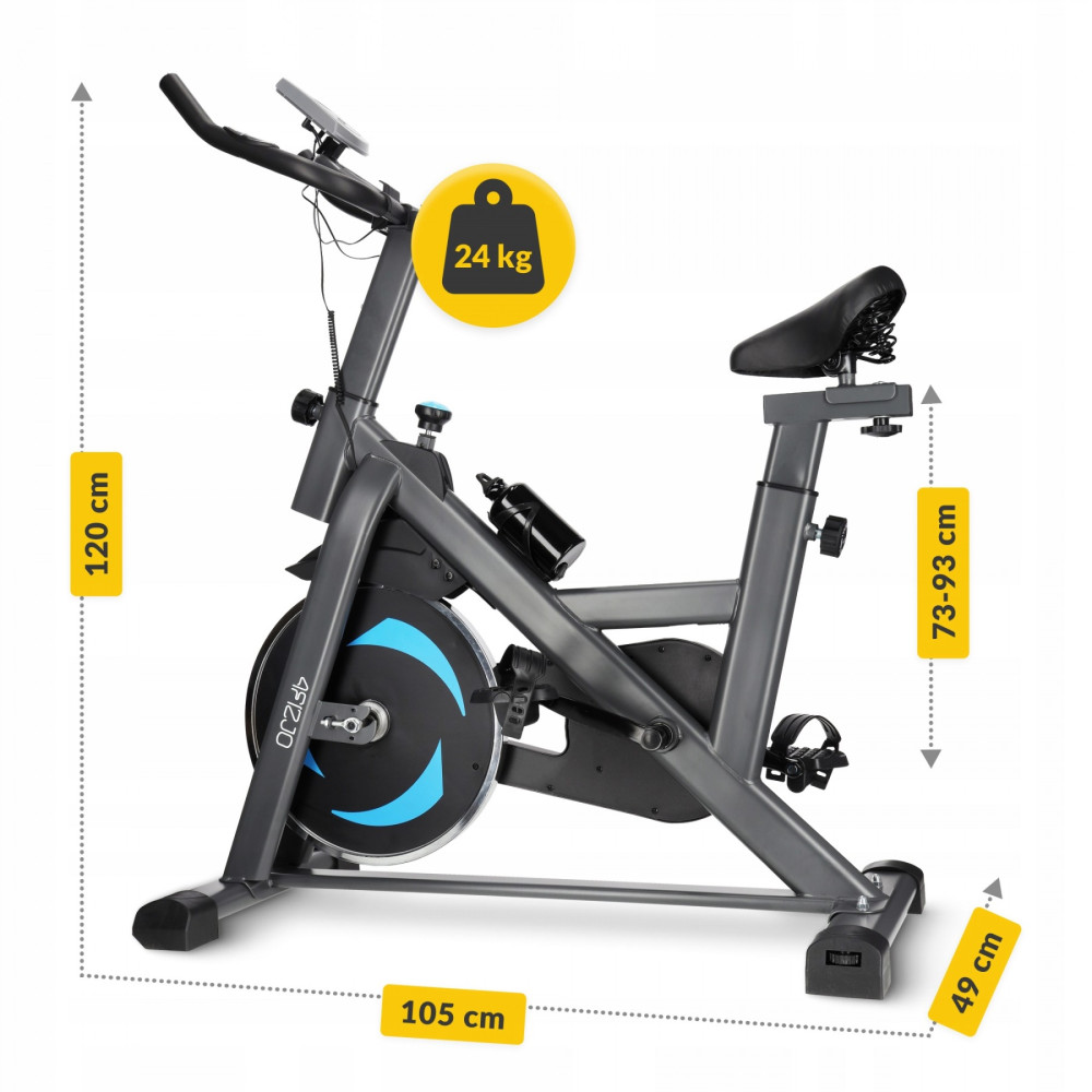 Велотренажер спиннинговый (спинбайк) 4FIZJO Ultra SBIKE02 Black/Blue (P-5905973401647)