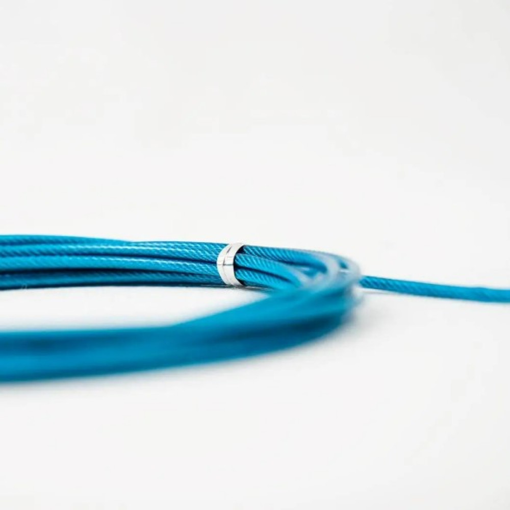 Скакалка скоростная 4yourhealth Jump Rope Premium 3м металлическая на подшипниках 0200 Голубая 3 м (4YH_0200_Blue)