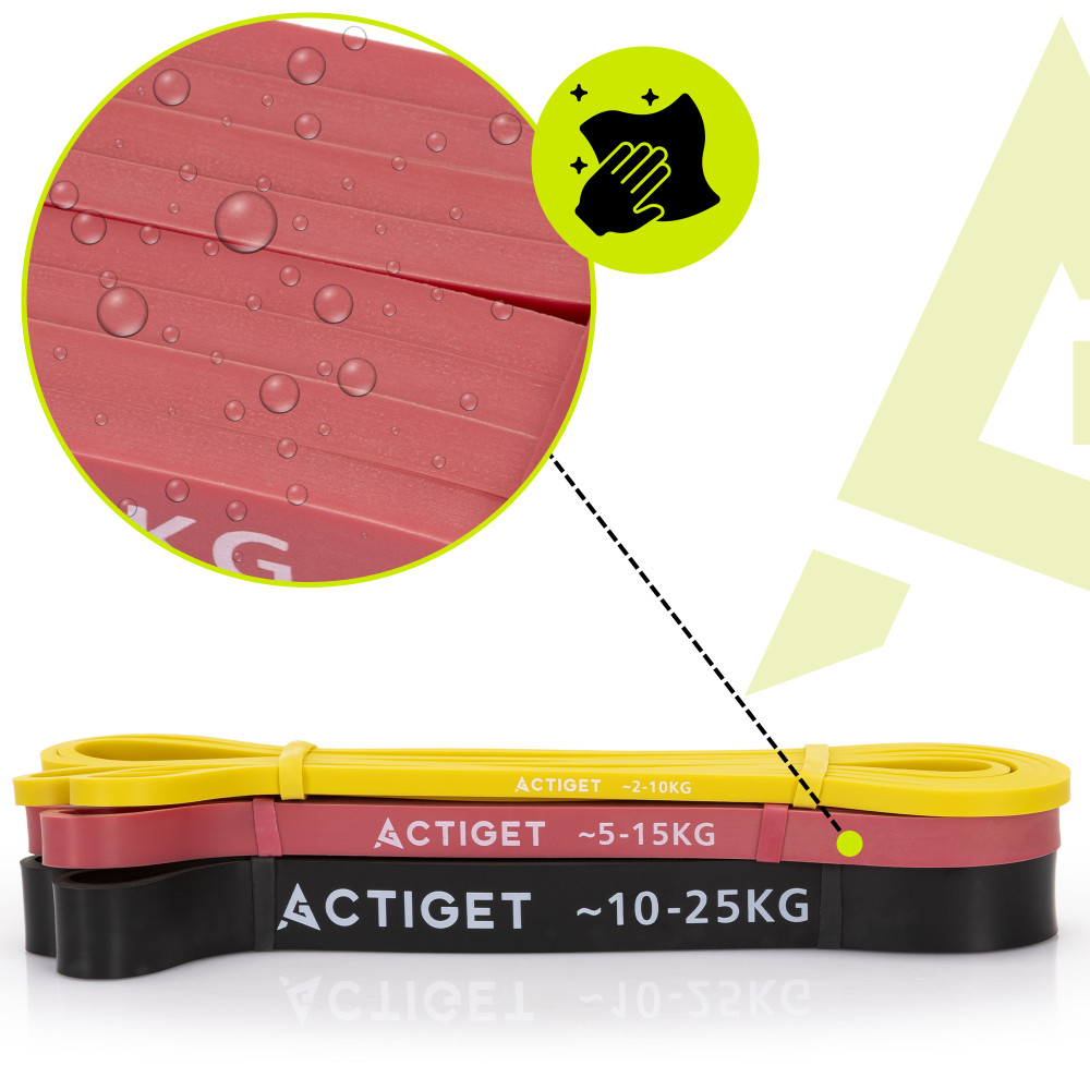 Еспандер-петля Actiget Power Band 2-25 кг (резина для фітнесу та спорту) набір 3 шт ACT0047