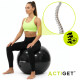 М'яч для фітнесу (фітбол) Actiget 75 см з насосом ACT0146 Black