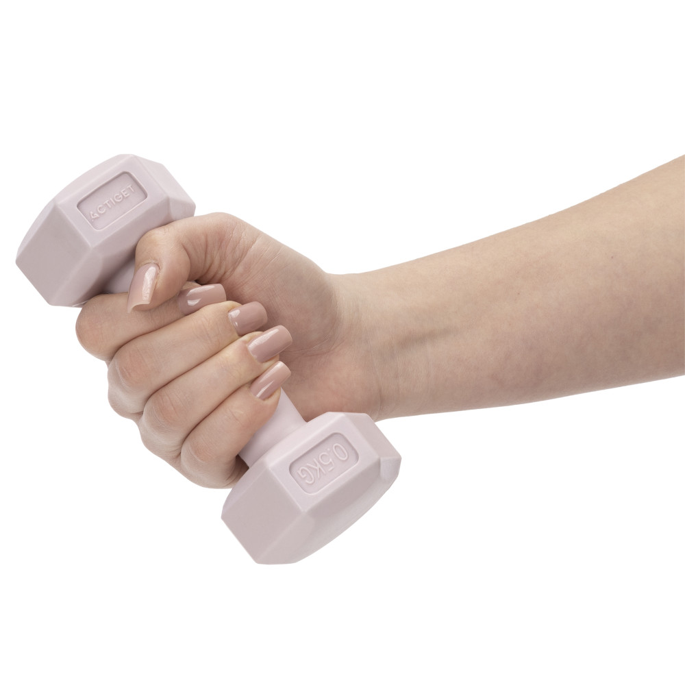 Гантели Actiget Hex 2 x 0.5 кг ACT0155 Light Pink