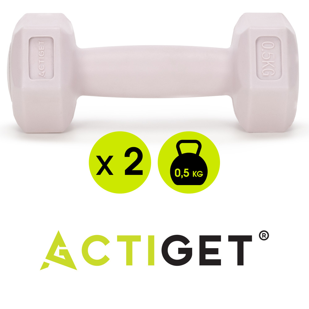 Гантели Actiget Hex 2 x 0.5 кг ACT0155 Light Pink