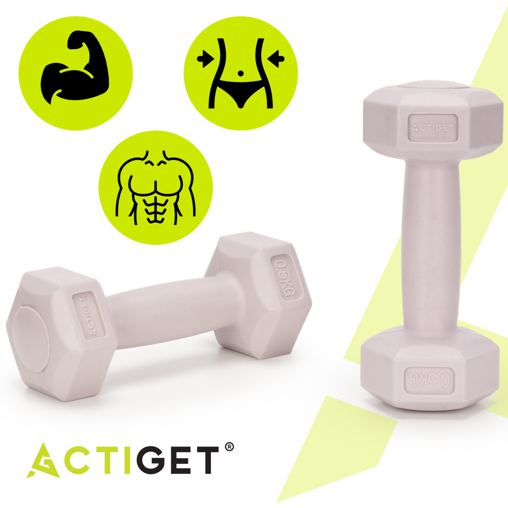 Гантели Actiget Hex 2 x 0.5 кг ACT0155 Light Pink