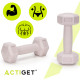 Гантели Actiget Hex 2 x 0.5 кг ACT0155 Light Pink