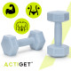 Гантели Actiget Hex 2 x 1 кг ACT0156 Sky Blue