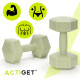 Гантели Actiget Hex 2 x 1.5 кг ACT0157 Green