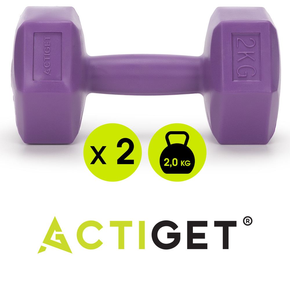 Гантели Actiget Hex 2 x 2 кг ACT0158 Purple