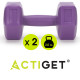 Гантели Actiget Hex 2 x 2 кг ACT0158 Purple