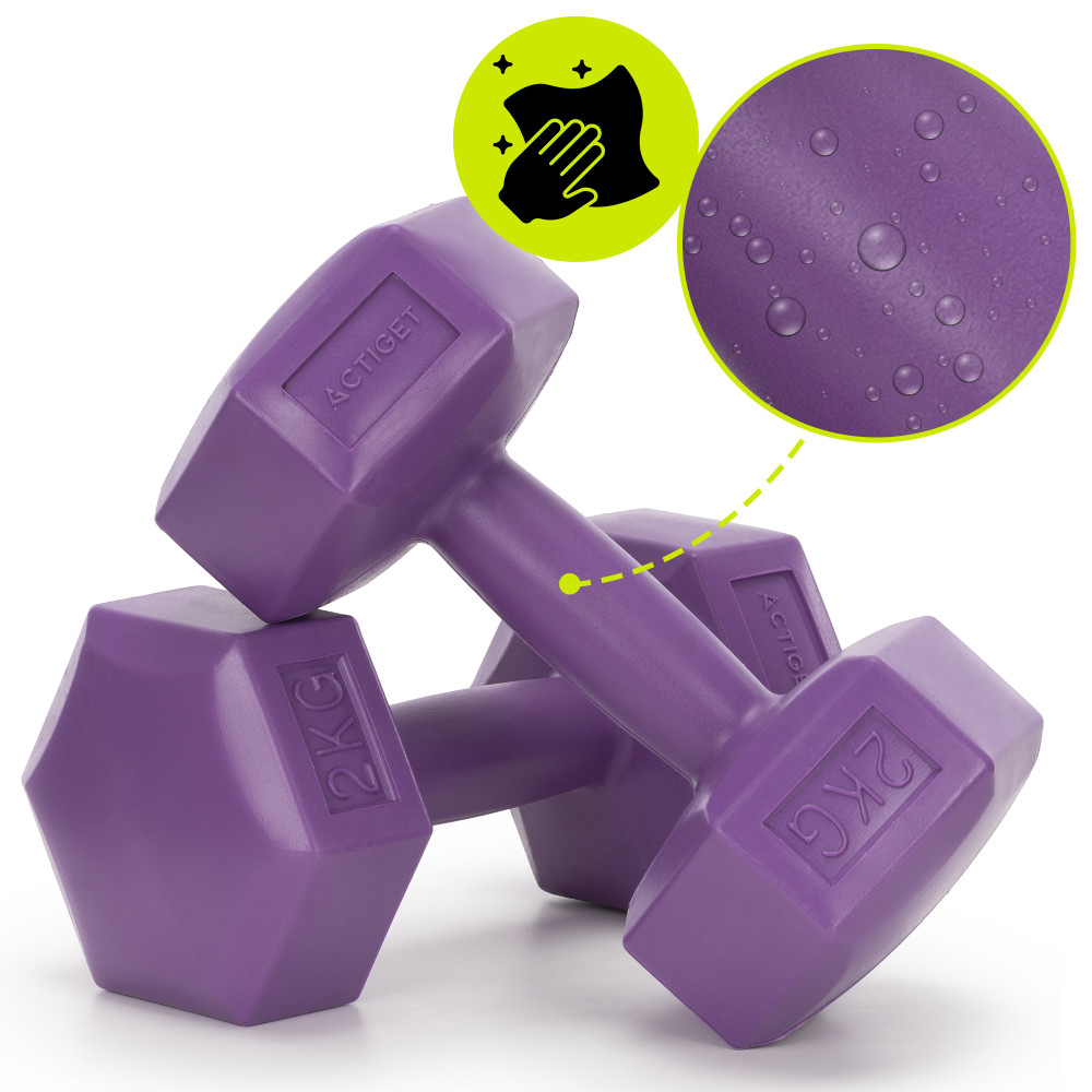 Гантели Actiget Hex 2 x 2 кг ACT0158 Purple