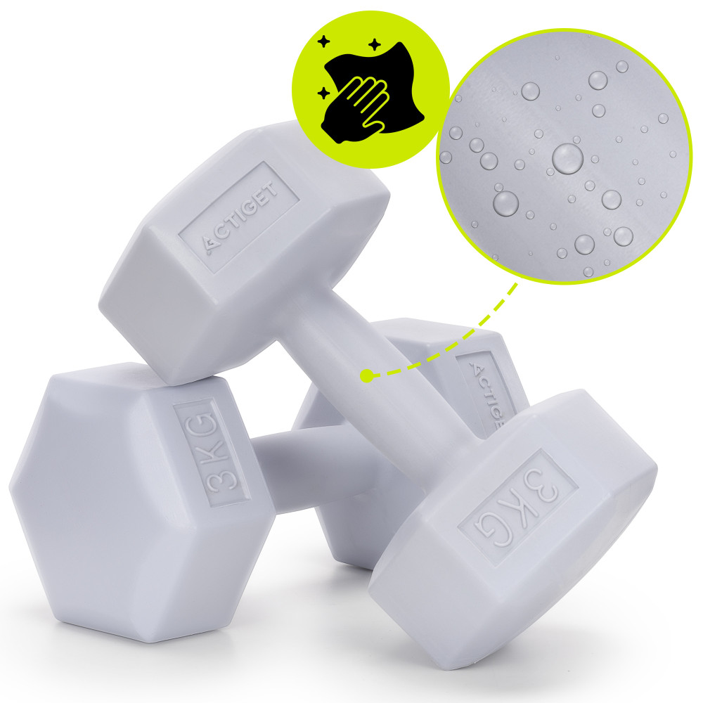 Гантели Actiget Hex 2 x 3 кг ACT0161 Grey