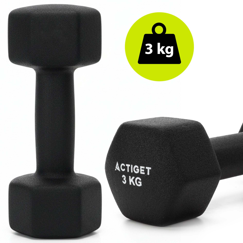 Набір гантелей вінілових Actiget 1, 2, 3 кг зі стійкою ACT0169