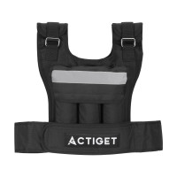 Жилет-обважнювач для тренувань Actiget 20 кг зі змінною вагою ACT0124 Black