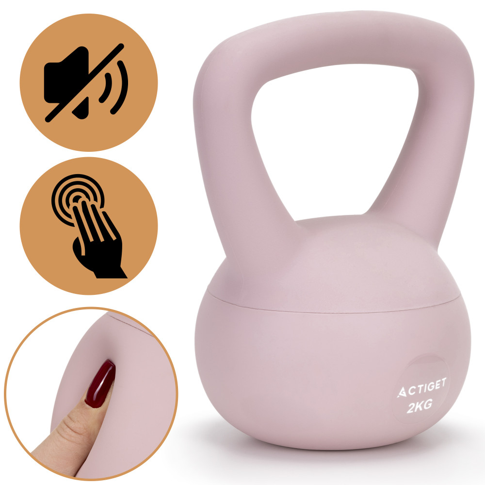 Гиря м'яка Actiget 2 кг для фітнесу ACT0062 Pink