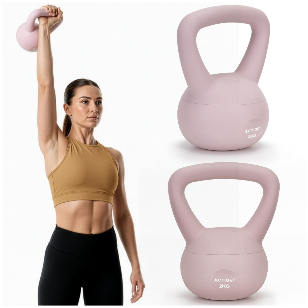 Гиря м'яка Actiget 2 кг для фітнесу ACT0062 Pink
