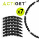 Обруч для талии Actiget (хулахуп) массажный, складной 92 см 1 кг ACT0134 Black