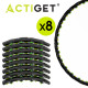 Обруч для талии Actiget (хулахуп) массажный, складной 88 см 1.2 кг ACT0135 Black