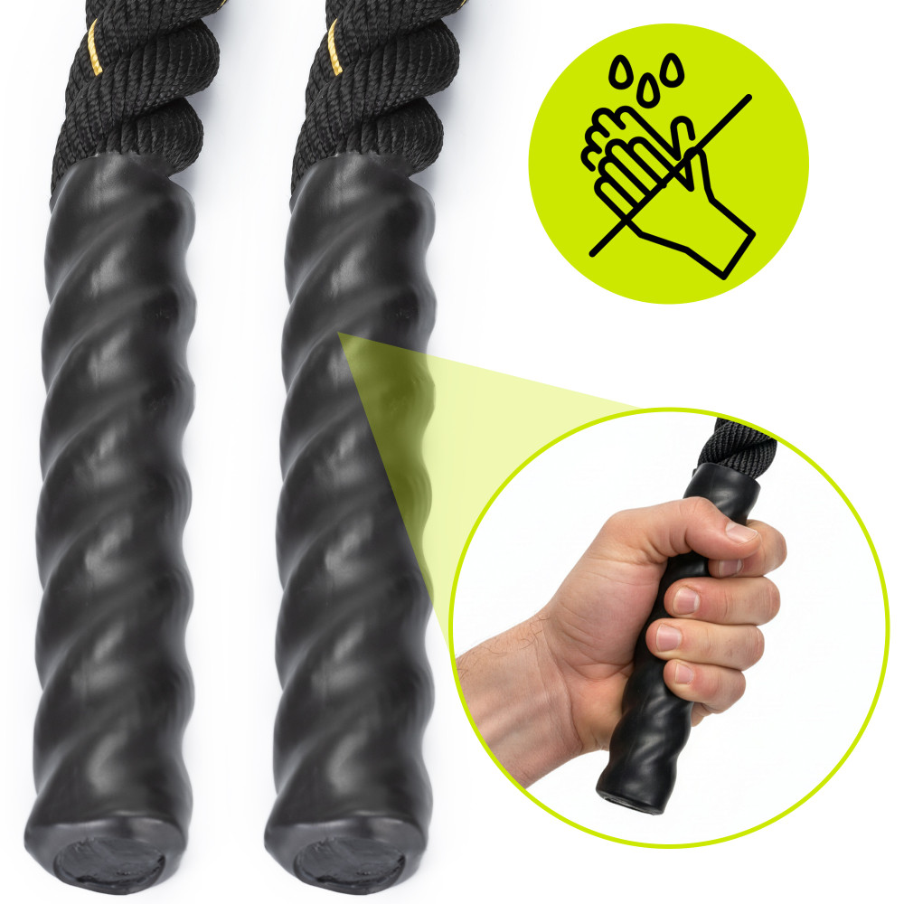 Канат тренувальний Actiget Battle Rope 9 м для кросфіту ACT0015 Black