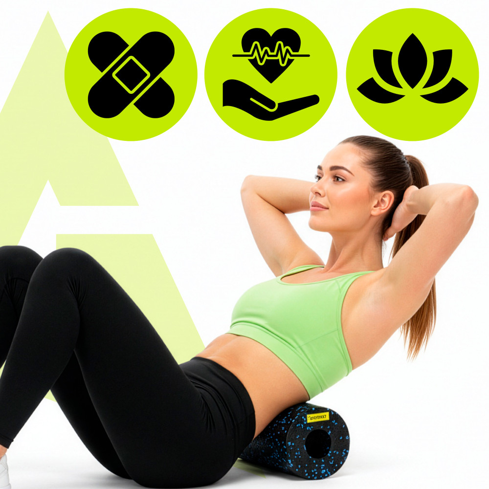 Масажний ролик Actiget EPP 29.5 x 15 см (валик, роллер) ACT0093 Black/Blue