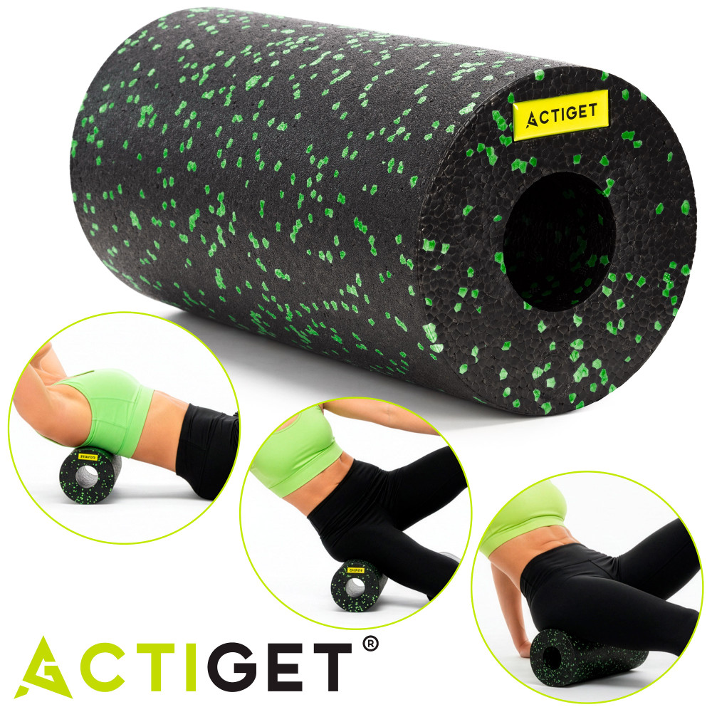 Масажний ролик Actiget EPP 29.5 x 15 см (валик, роллер) ACT0094 Black/Green