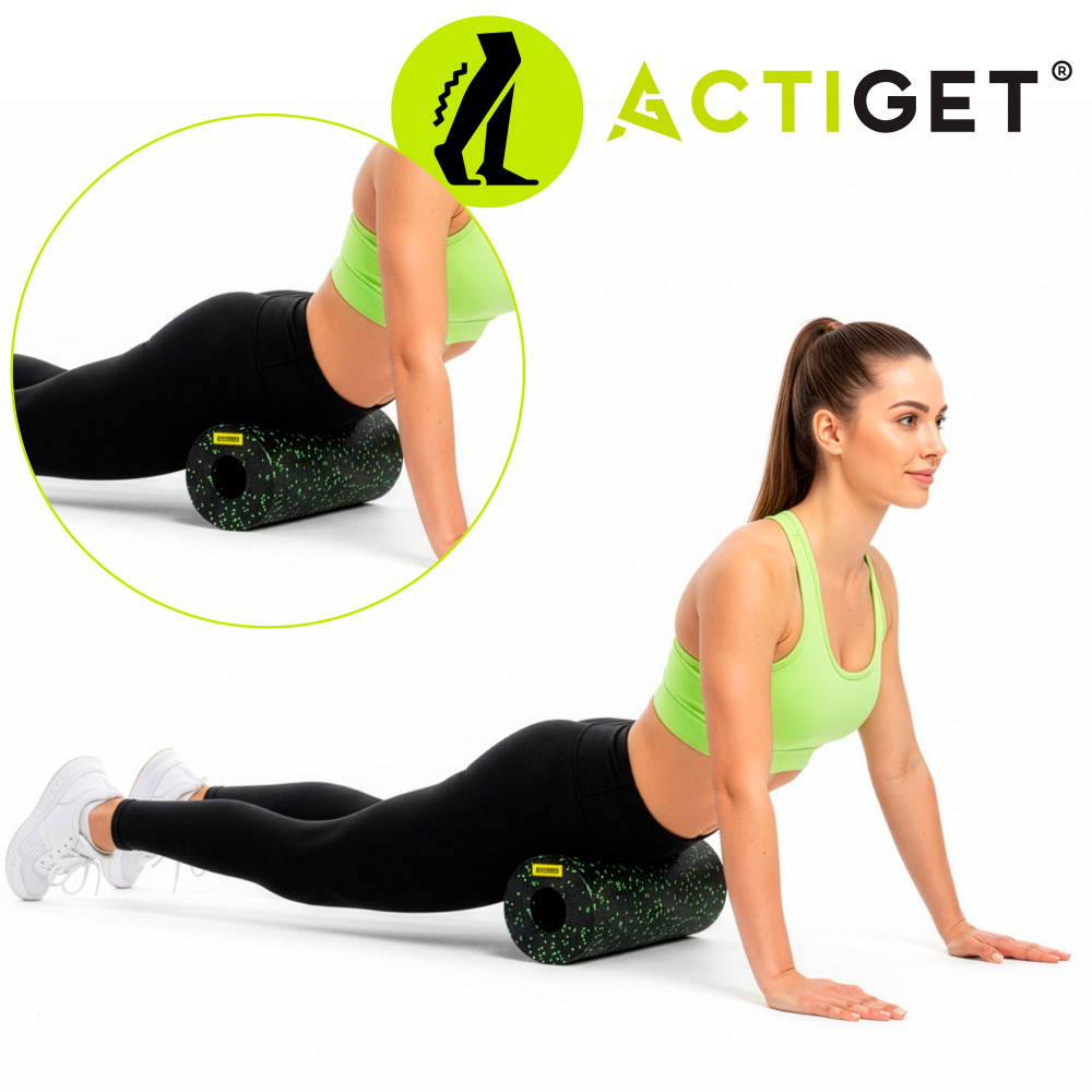 Масажний ролик Actiget EPP 29.5 x 15 см (валик, роллер) ACT0094 Black/Green
