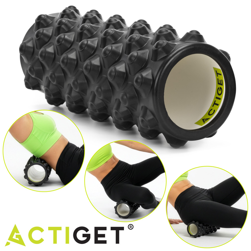 Масажний ролик Actiget EVA 33 x 13 см (валик, роллер) ACT0101 Black