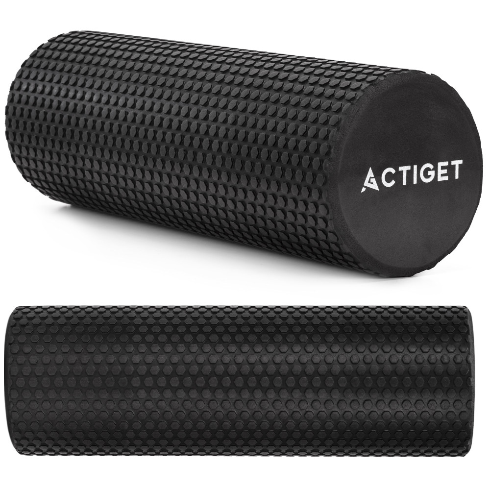Масажний ролик Actiget PEVA 45 x 15 см (валик, роллер) ACT0102 Black