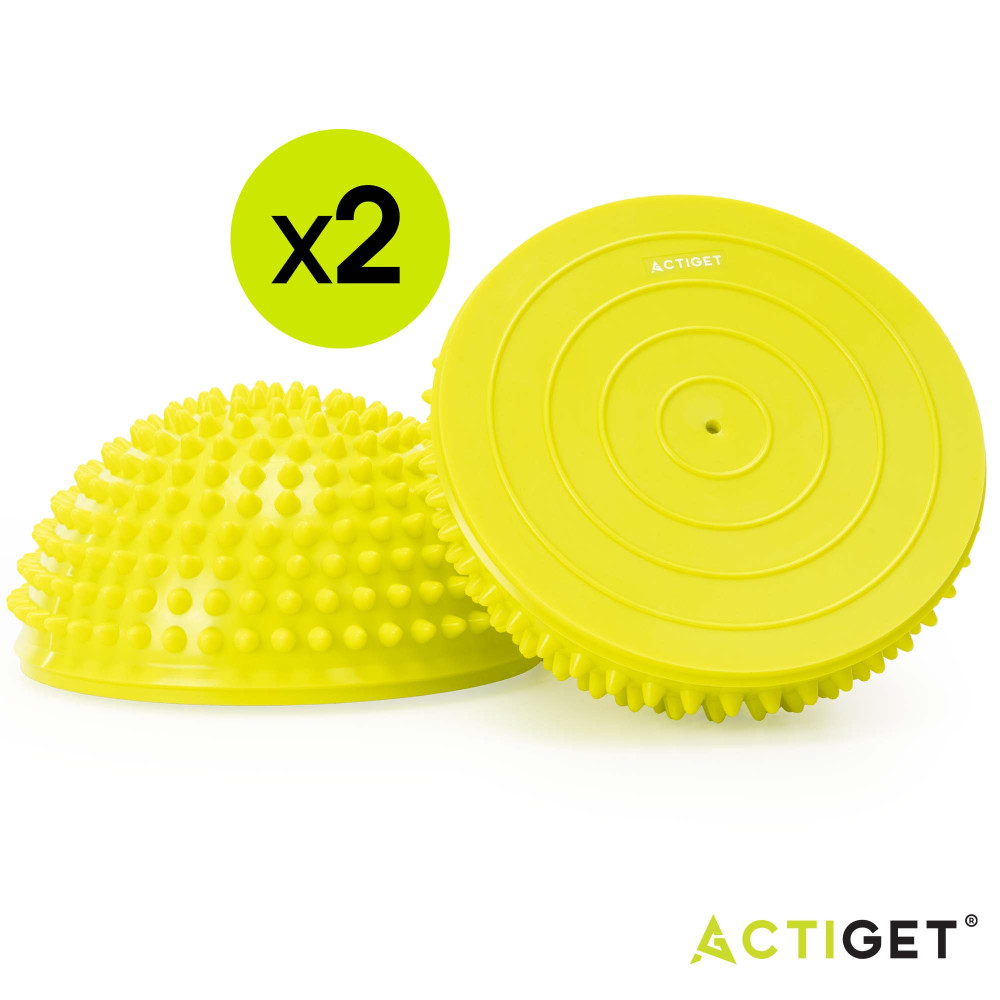 Півсфера масажна балансувальна Actiget Balance Pad 16 см 2 шт масажер для ніг, стоп ACT0118 Yellow