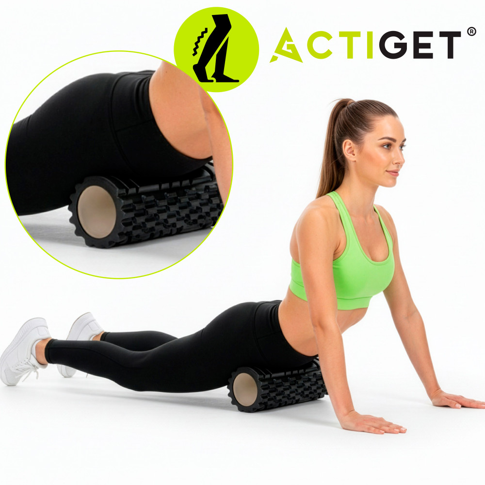 Масажний ролик Actiget EVA 33 x 13.5 см (валик, роллер) ACT0029 Black