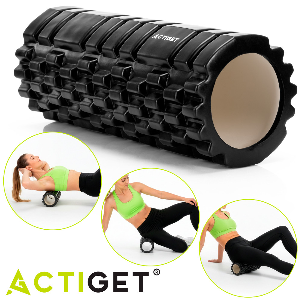 Масажний ролик Actiget EVA 33 x 13.5 см (валик, роллер) ACT0029 Black