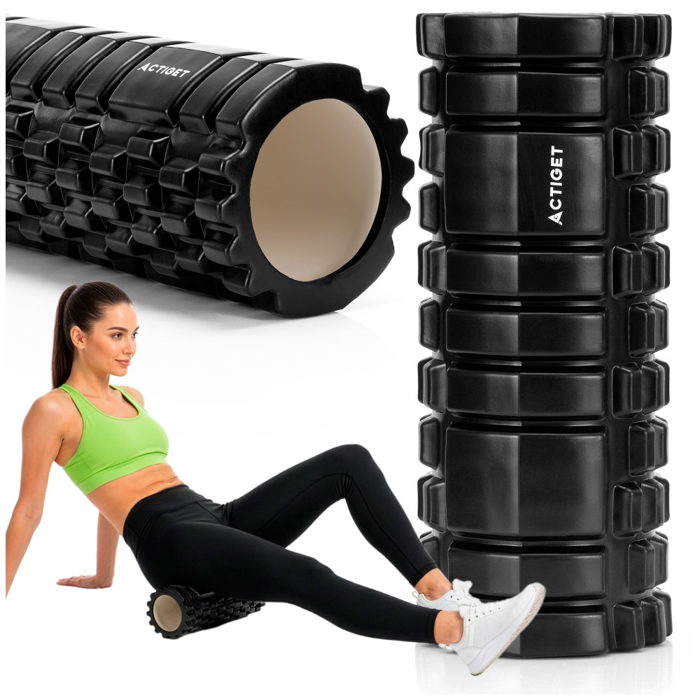 Масажний ролик Actiget EVA 33 x 13.5 см (валик, роллер) ACT0029 Black