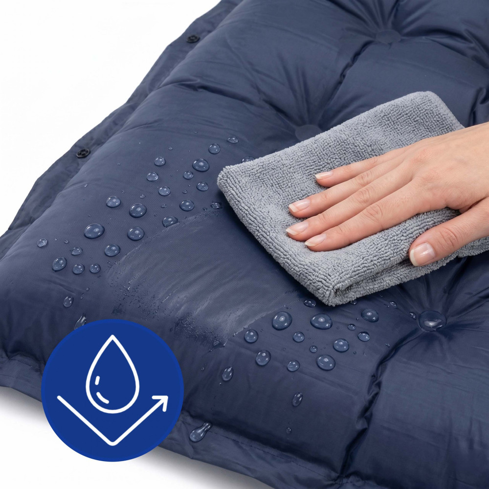 Килимок самонадувний Springos 193 x 66 x 3.5 см з подушкою PM054 Navy Blue
