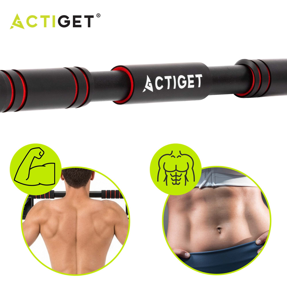 Турник раздвижной Actiget 72-105 см ACT0168 Black/Red