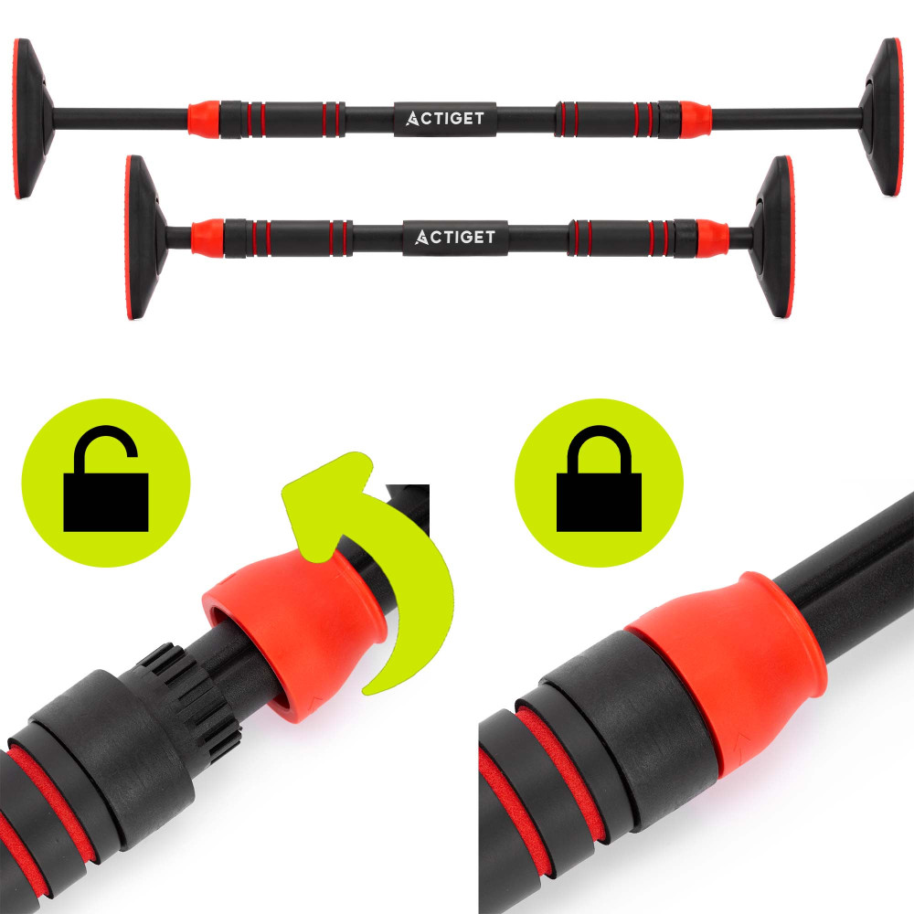 Турник раздвижной Actiget 72-105 см ACT0168 Black/Red
