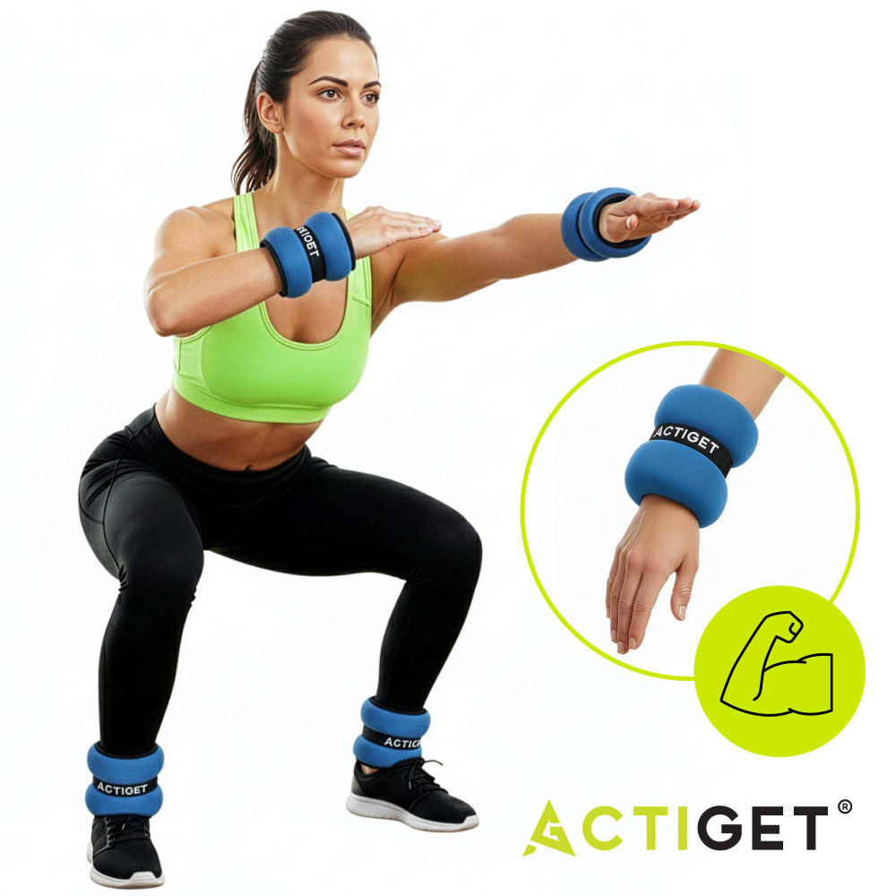 Утяжелители-манжеты для ног и рук Actiget 2 x 2 кг ACT0130 Blue/Black