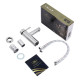 Раковина накладна Adamant FLATE 100, прямокутна, з сифоном Click-Clack + змішувач (4824296207601)