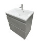 Раковина накладная Adamant QUANTO 70, прямоугольная с сифоном Click-Clack + смеситель (4824296208101)
