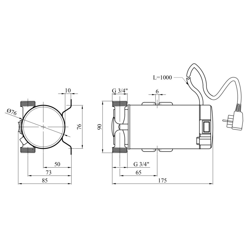 Насос для підвищення тиску Agua W15G-10 (CV035098)