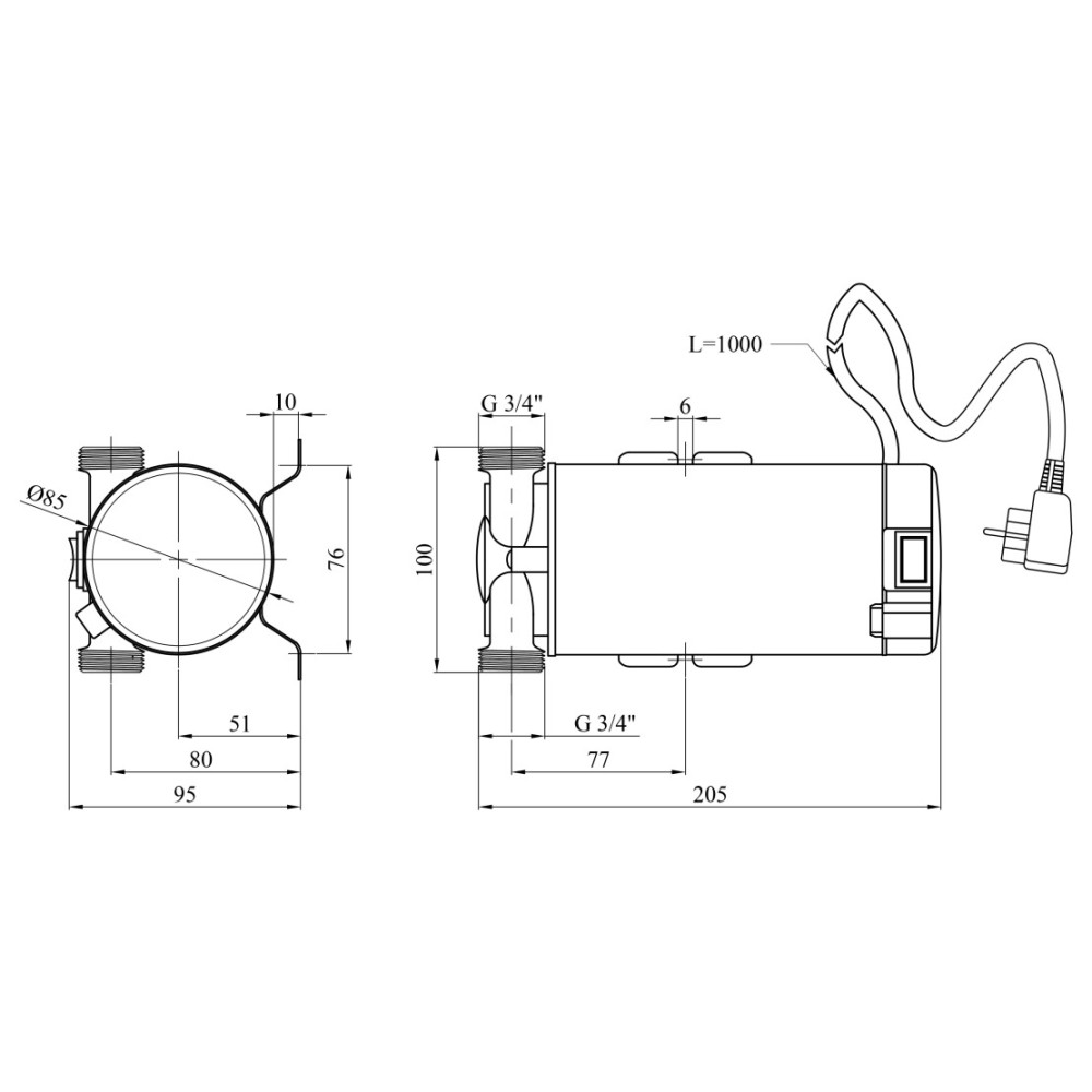 Насос для повышения давления Agua W15G-15 (CV035099)