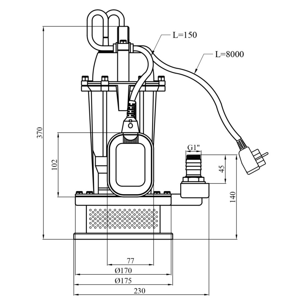 Дренажний насос Agua QDX 7-32-0.75 (CV035077)