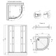 Душова кабіна Agua Cascad - S.F.D.80x80 см (CV035435)