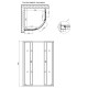 Душова кабіна Agua Cascad - S.G.90x90 см (без піддона) (CV035443)