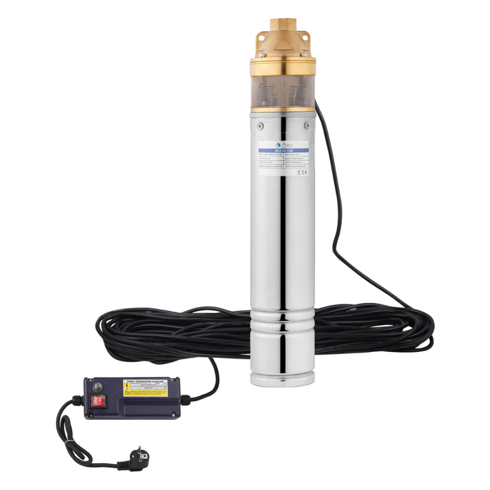 Насос глубинный центробежный Agua 4SKM 150 с пультом (CV035070)