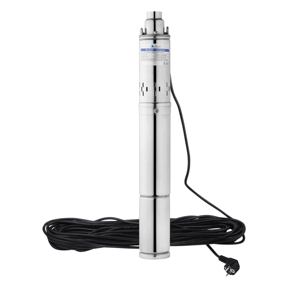 Насос глубинный шнековый Agua 3S QGD 1.8-75-0.37 со встроенным конденсатором (CV035071)