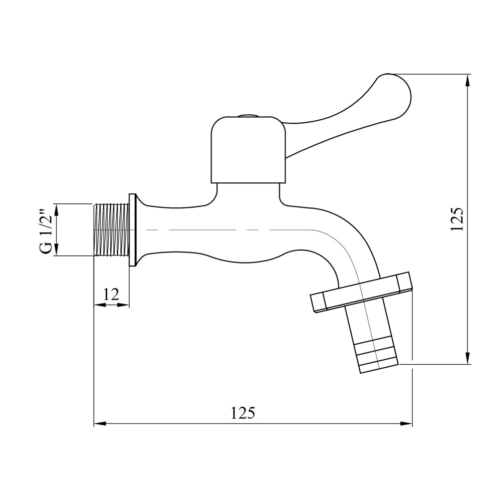 Кран для полива Agua Toledo-C099 1/2'' НР CV018621